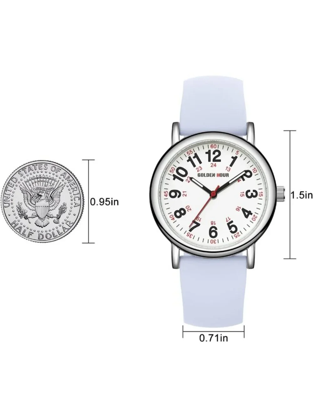 Waterproof Nurse Watch for Medical Professionals & Students - Luminous Easy Read